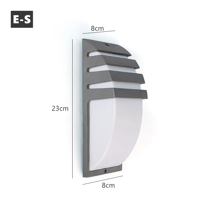 applique murale moderne led noir blanc rayures horizontales ip65 e27 12w 249lm 265v