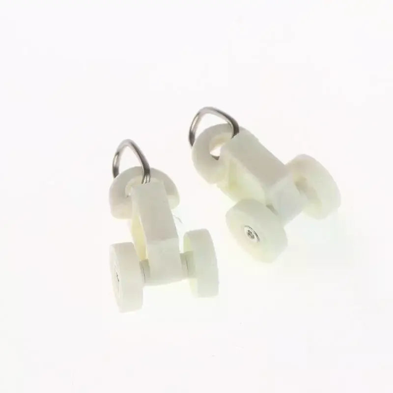 roulette porte blanche moderne pratique anneau métallique blanc ronde lisse