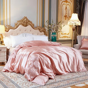 Parure de lit en satin lavé 4 pièces - Ensemble literie luxe pour chambre à coucher