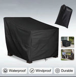 housse protection meuble extérieur noir durable imperméable chaise fauteuil plage moderne fixe cord lock