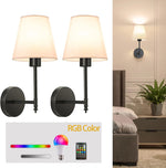 applique murale led rechargeable sans fil rgb télécommande moderne minimaliste argentée blanche simple lisse