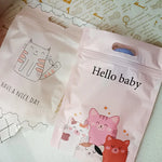 sac plastique chat licorne happy surprise baby nice day poignée détachable occasion anniversaire mariage