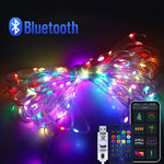 guirlande lumineuse led multicolore bluetooth controle application noel decoration fete nouvelle an
