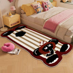 tapis dessin animé animaux mignons imitation cachemire polyestère antidérapant résistant décoloration intérieurextérieur