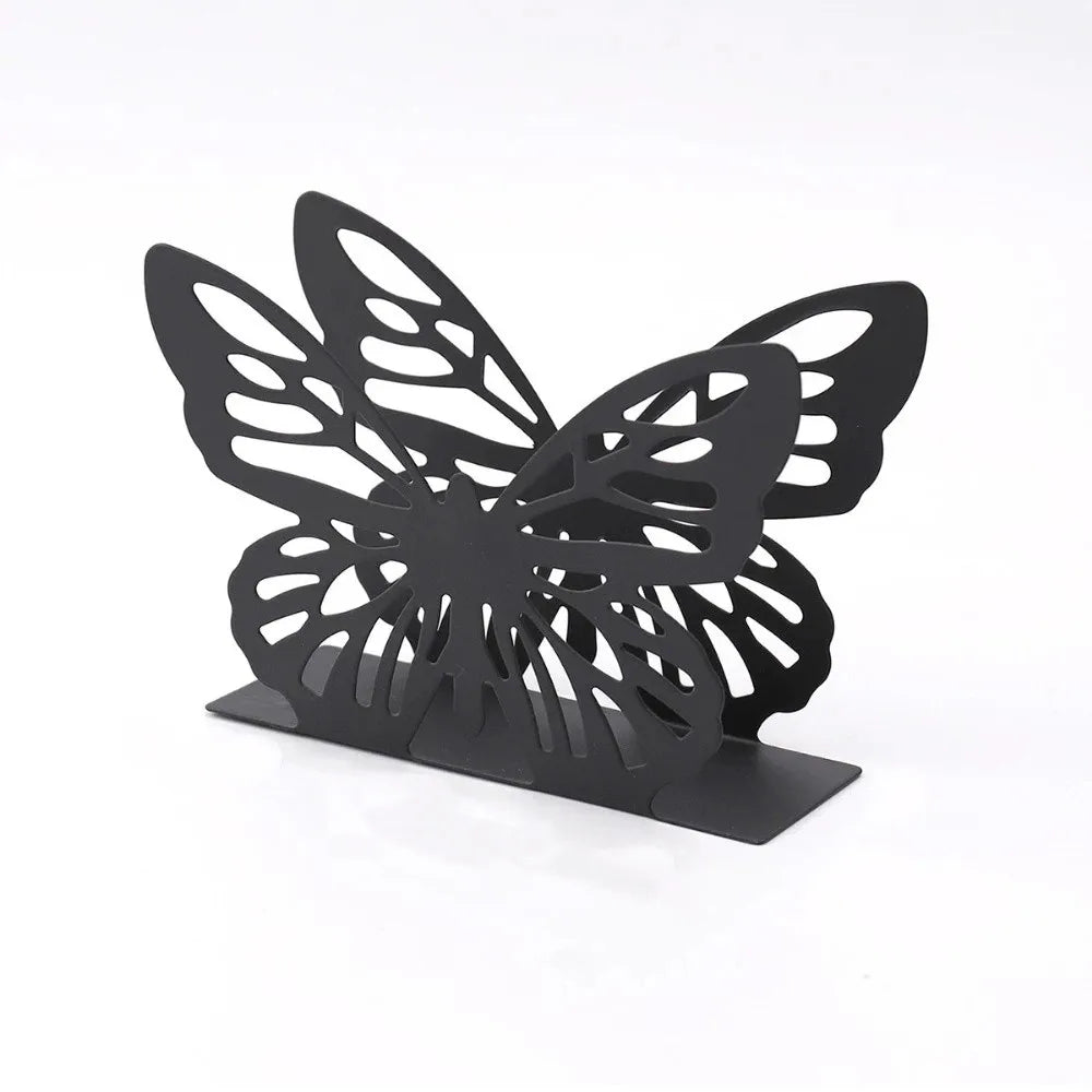 porte serviettes or blanc noir papillon élégant adhésif créatif restaurant