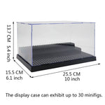 boîte exposition transparente moderne grille perforation noir collection poupées présentation détaillée étapes