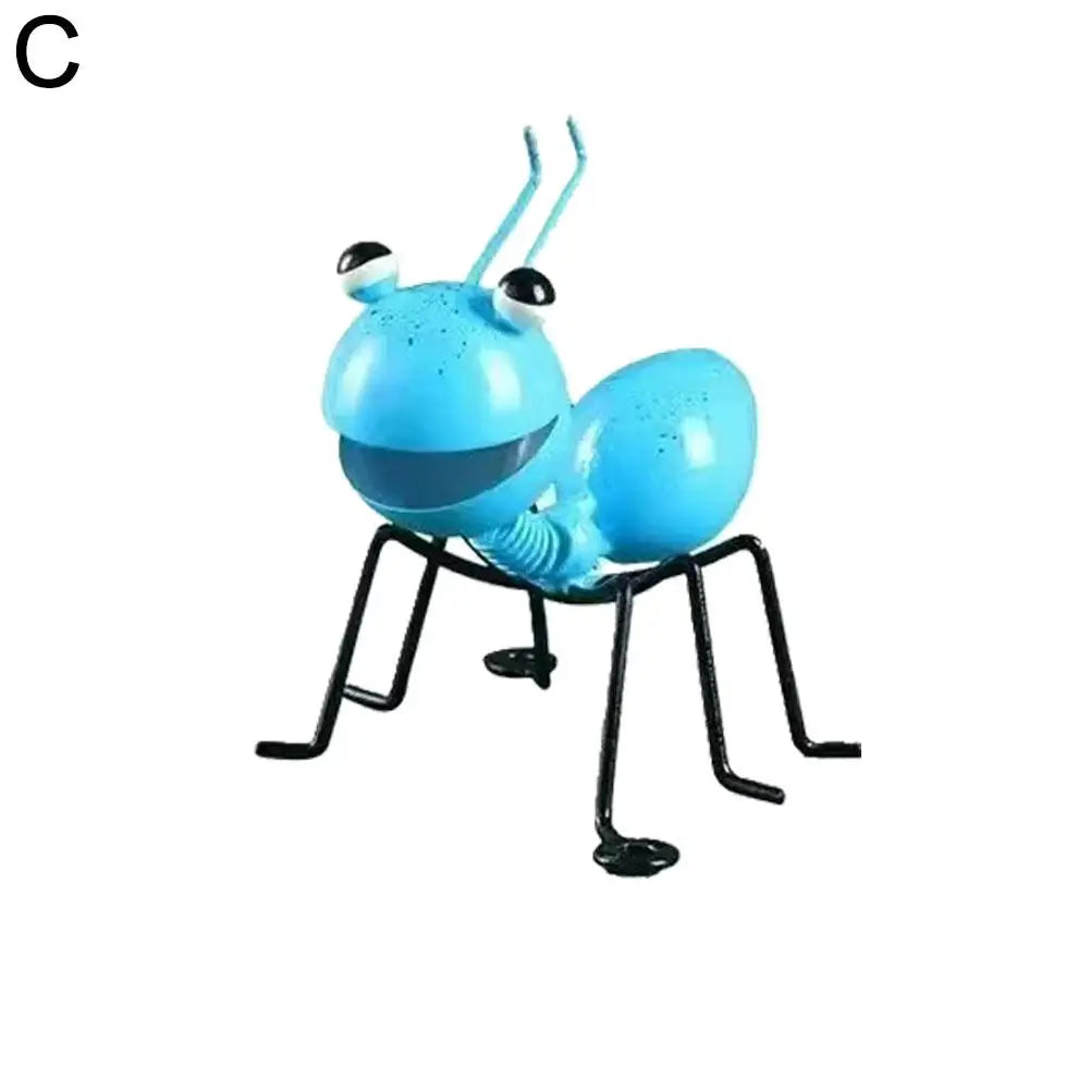 ornement mur insectes métal orange vert bleu points noirs créatif cartoon oeilletsextérieur maison jardin