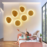 lampes murales modernes bois clair led minimalistes chambre cuisine salle manger