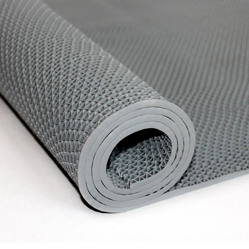 tapis anti dérapant gris pvc motif géométrique moderne adhésif salle bain cuisine