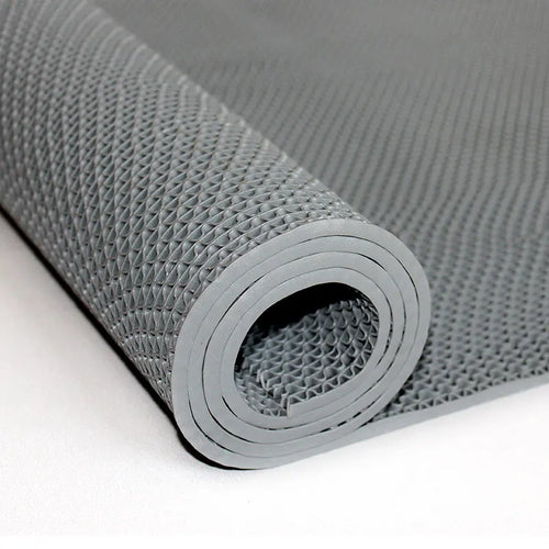 tapis anti dérapant gris pvc motif géométrique moderne adhésif salle bain cuisine