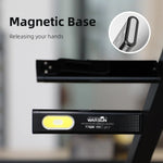 lampe poche rechargeable led alliage aluminium base magnétique clip métallique moderne