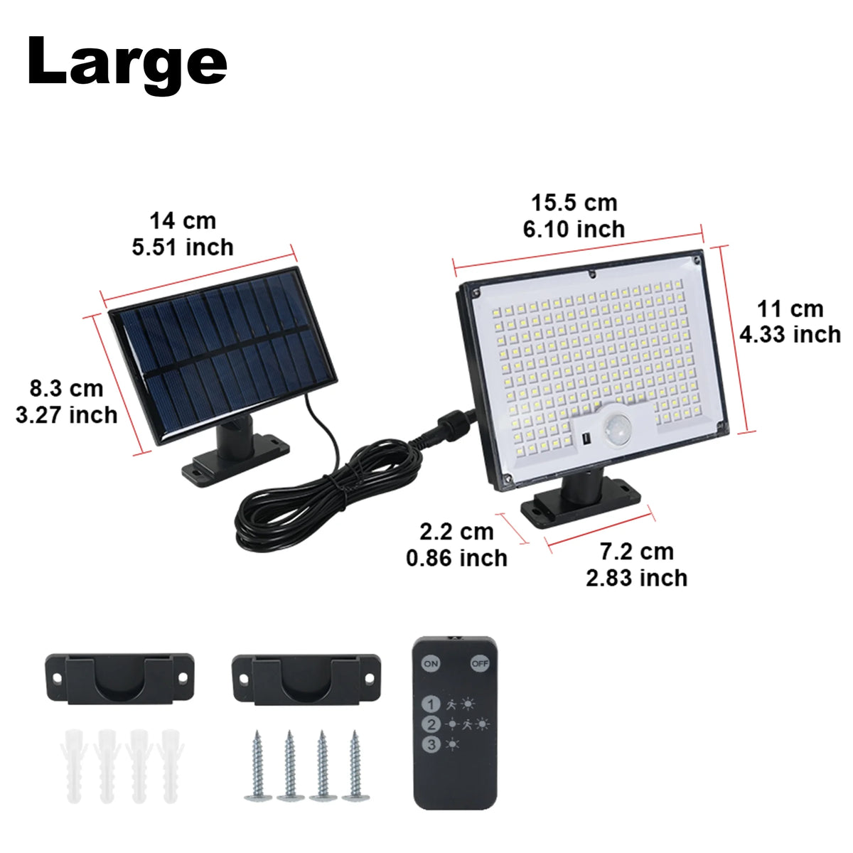lampe solaire moderne noire blanche ip65 led télécommande clips extérieure jardin entrée garage