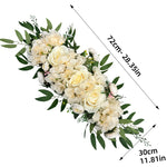décoration mariage guirlande fleurs artificielles soie violet blanc crème vert jaune