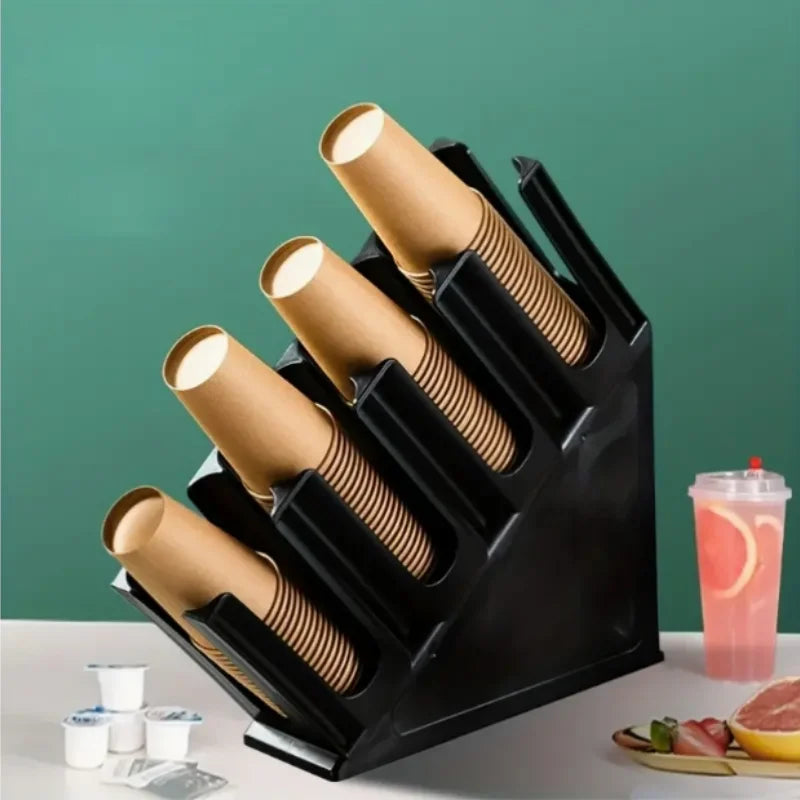 rangement gobelets plastique noir multiple compartiments the salon stockage respectueux environnement