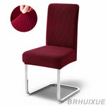 housse chaise jacquard gris moderne adhésif lavable amovible salle manger cuisine