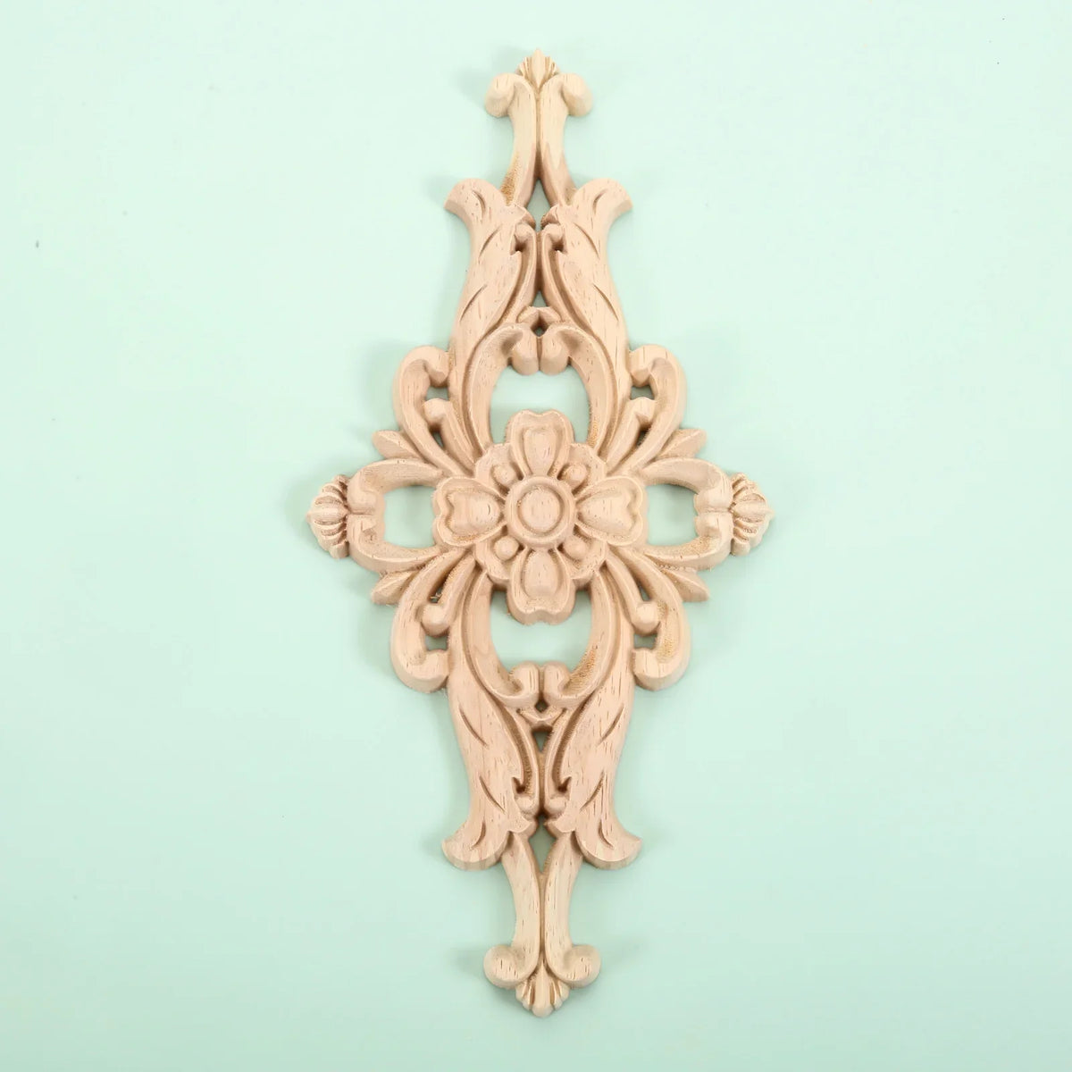 décoration murale bois sculpté floral applique baroque beige clair maison meuble