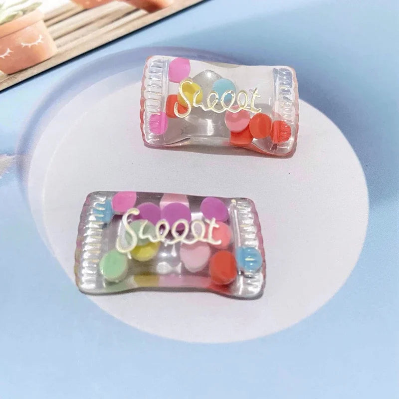 magnets réfrigérateur transparents coeurs étoiles sweet résine boîte bonbons décorative enfantine party stickers