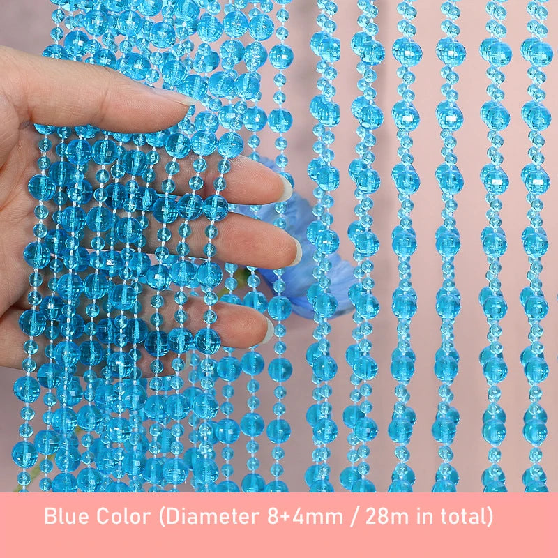 rideau pvc clips moderne rose bleu clair facile porte maison translucent