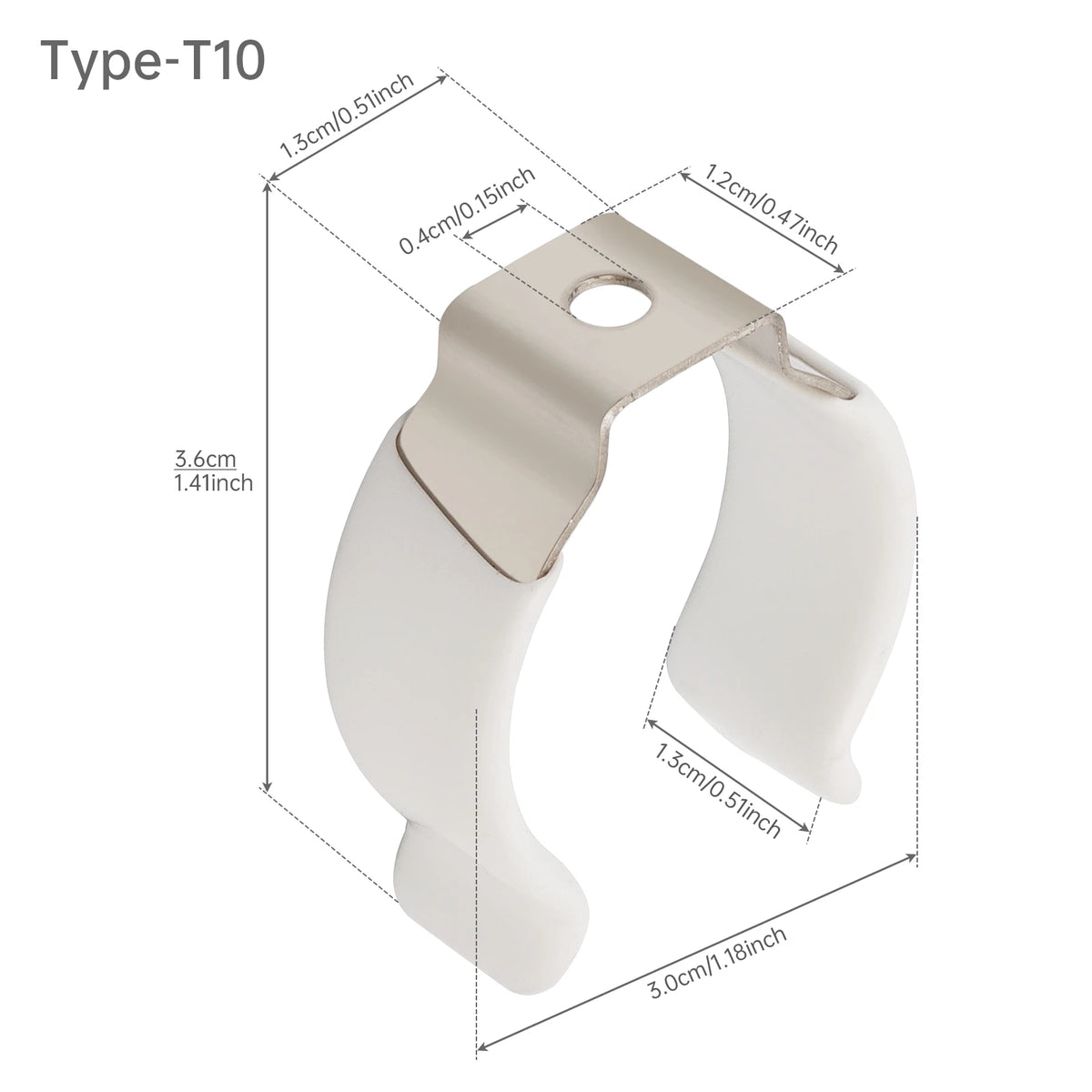 clips t5 t6 t8 t10 t12 noir blanc moderne abs cqc