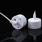 décoration intérieure bougie led rechargeable sans flamme blanc moderne minimaliste adhésif usb