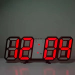 horloge digitale led moderne réveil affichage semaine calendrier blanc gris rouge vert bleu noir