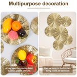 décoration murale moderne abstraite 3d métal doré rayures radiales adhésifs