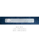 chinois moderne chemin table fleurs blanches vert bleu marine gris rose pâle polyester coton