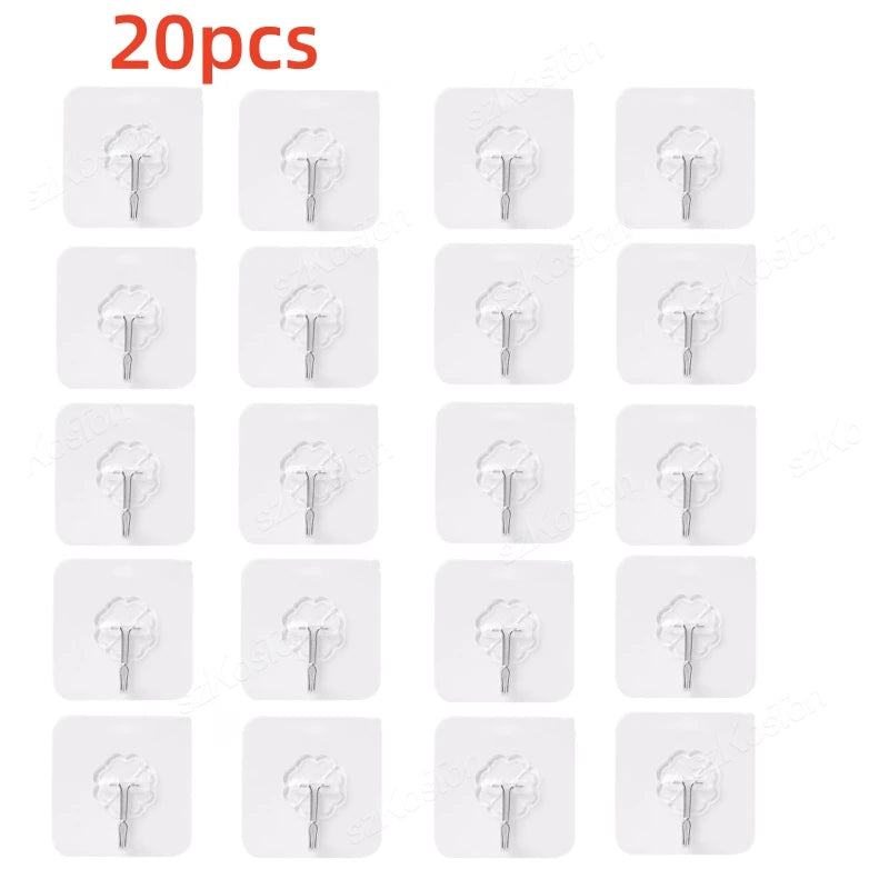 porte serviettes adhésifs transparents fleurs découpées moderne salle bain cuisine utilisation multiple robustes