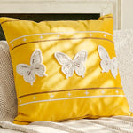 housse coussin fleurs jaunes polyester nordic moderne décoration canapé maison voiture 45x45cm 30x50cm