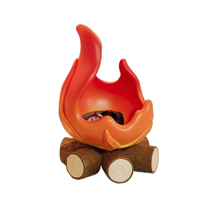 bougies décoratives créatives flammes stylisées bois modernes intérieur extérieur festive cadeau rouge orange
