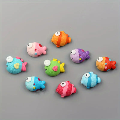 5 aimants poissons magnétiques blancs pour tableau blanc et réfrigérateur