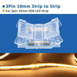 connecteurs led transparents 2pin 3pin clips câbles rgb cct cob 5v 12v 30v ul