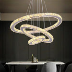 suspension lumineuse moderne acier inoxydable blanc noir strass brillant 2000 82000 lumens 90 260v
