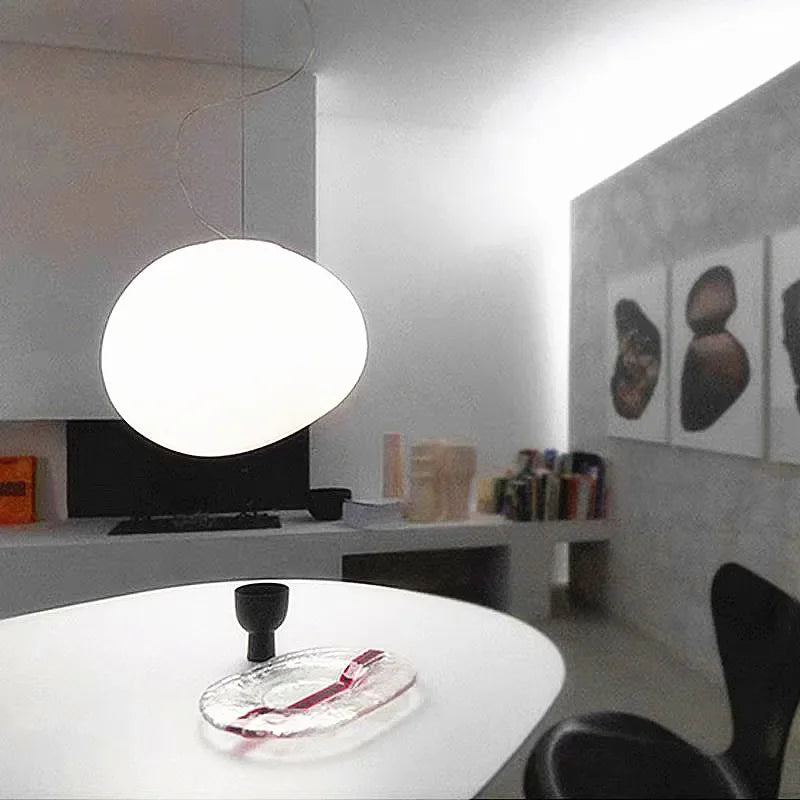 suspension ovale blanche moderne acrylique 3000k 4500k 6000k