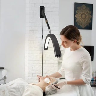 lampe murale moderne bras extensible noir variateur lumière salon professionnel