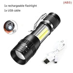 torche lumineuse rechargeable 20w led noire texturée moderne étanche 7modes