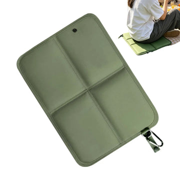 coussin pliable vert olive tissu imperméable anneaux fixation portable randonnée campingextérieur