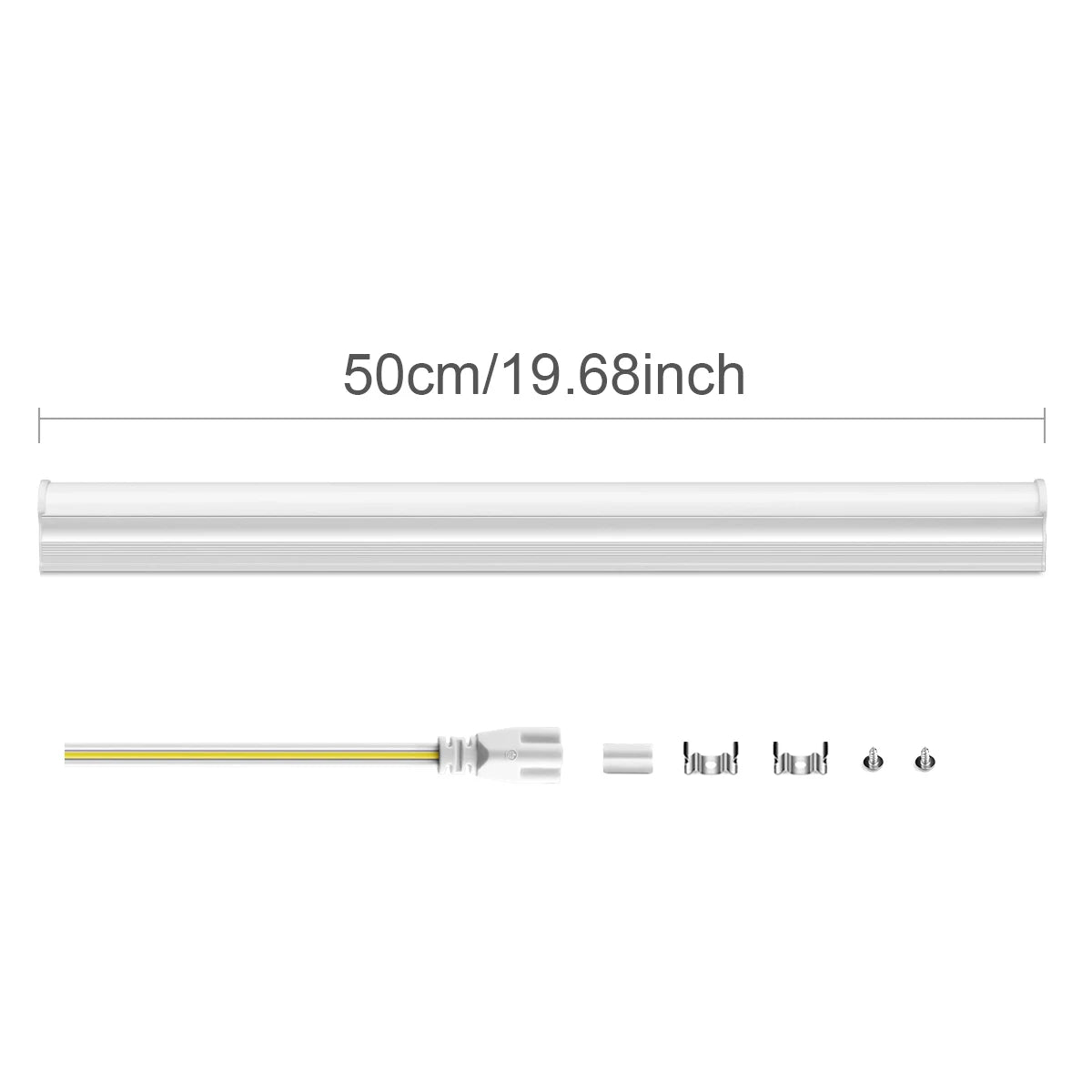 tube led blanc 50cm aluminium t5 éclairage intérieur moderne clips fixations