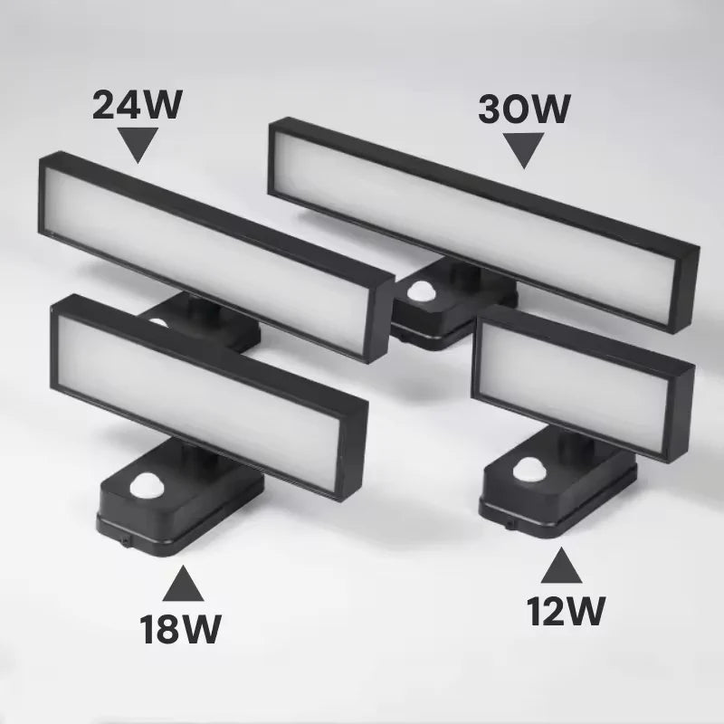 applique murale led moderne noire 30w 24w 18w 12w clips tactileextérieurhydrofugue