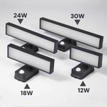 applique murale led moderne noire 30w 24w 18w 12w clips tactileextérieurhydrofugue