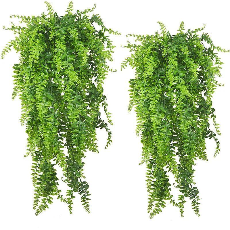 guirlande vigne artificielle feuilles vertes décoration extérieure pot osier naturelle retombante