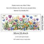 autocollants muraux fleurs colorées décoration moderne intérieur salon chambre résistants eau pvc autoadhésifs