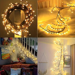 guirlande lumineuse branchée led blanc décorative romantique sans fixation 5v usb