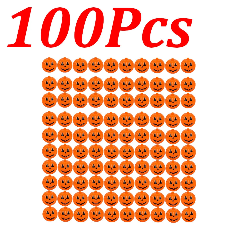 pot bonbons citrouille halloween yeux sourire orange 6cm 6cm