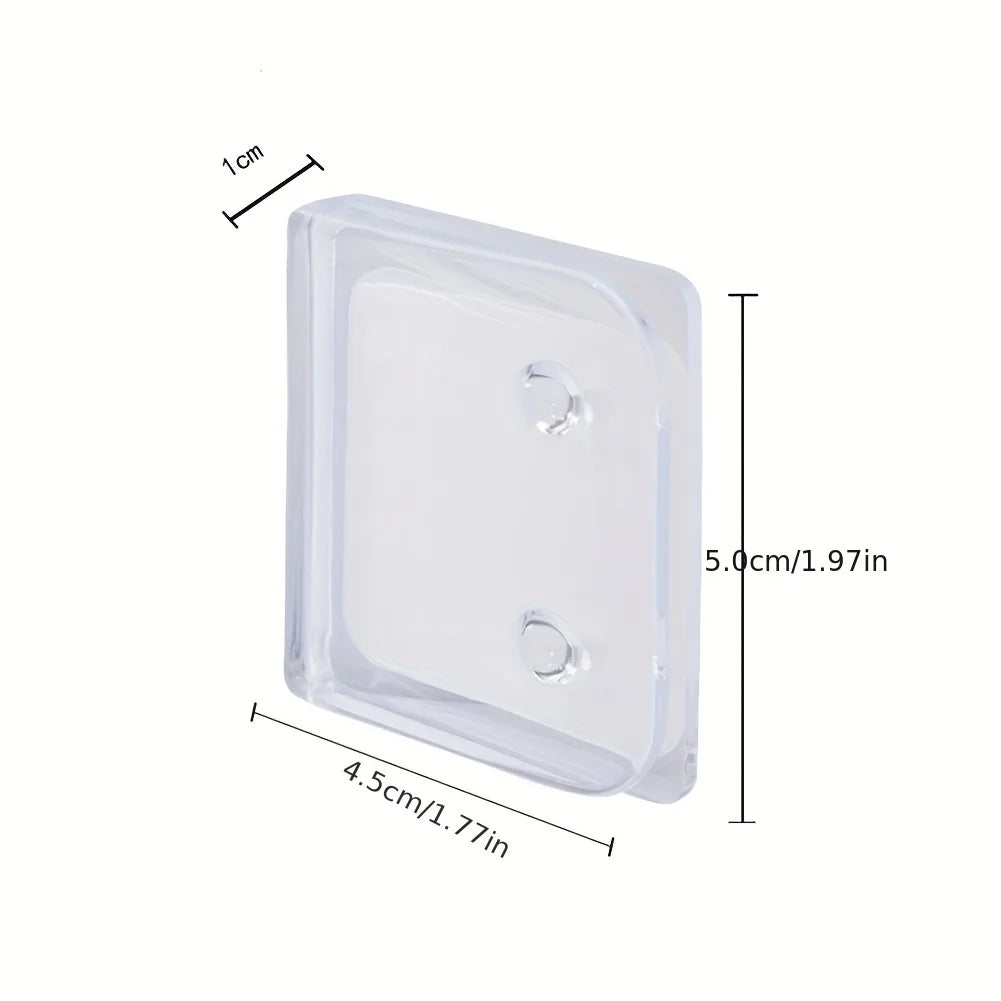 supports rideau auto adhésifs transparents moderne salle bain pièces facile fixations