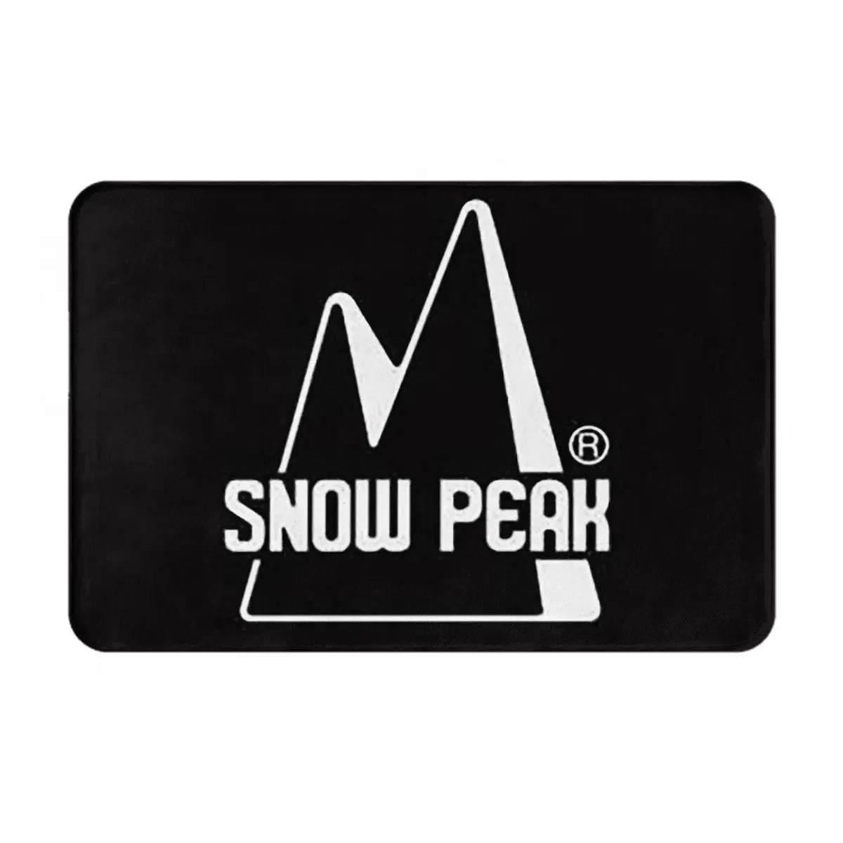 tapis bain blanc logo snow peak moderne imperméable antislip polyester coton knits classic minimaliste