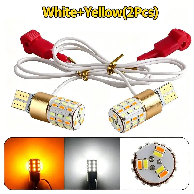 ampoule led dorée blanche points lumineux clignotant moderne adhésif connecteurs électriques sécurité voiture