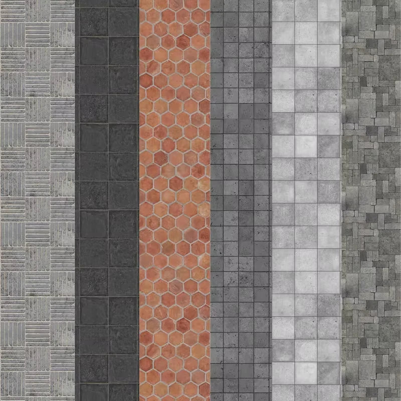 autocollant papier décoratif motif carreaux géométriques gris marron noir blanc mur surface moderne