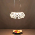 lampe suspendue moderne transparente brillante acrylique dorée chambre salle manger chambre coucher