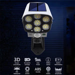 projecteur solaire motion sensor fausse caméra sécurité lampe rue moderne télécommande led blanc ip65
